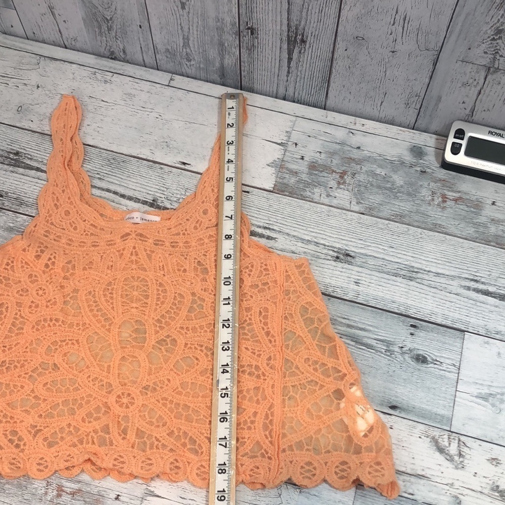 Coco + Jameson Boho Crocheted Swing Tank Top Medium - Picture 9 of 9